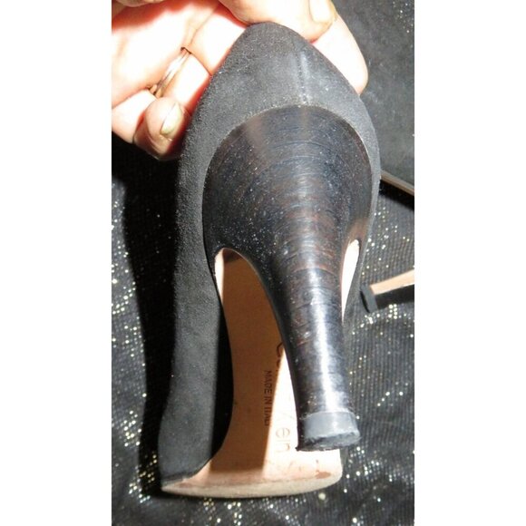 Calvin Klein Suede Leather Pointed Toe Pumps size 6 in Classic Black - Picture 7 of 11